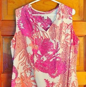 Coldwater Creek Gorgeous Tropical Blouse